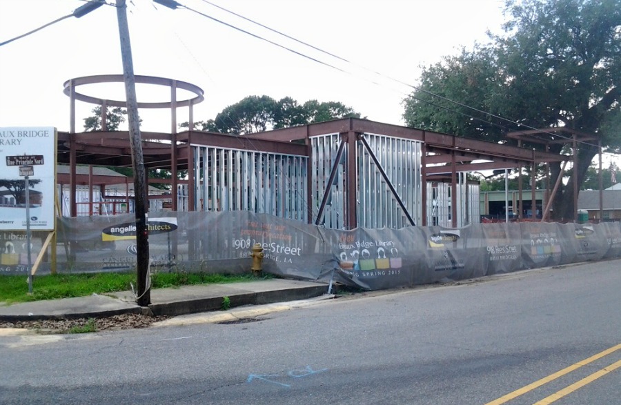 Walls going up - view from Main Street